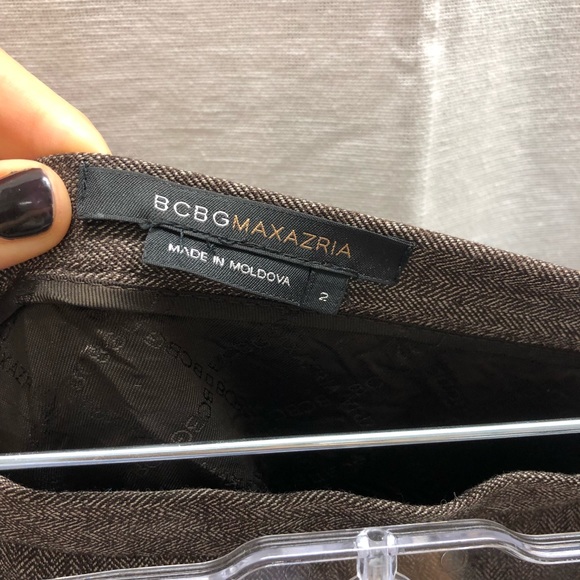 BCBG brown wool blend skirt - Picture 5 of 6